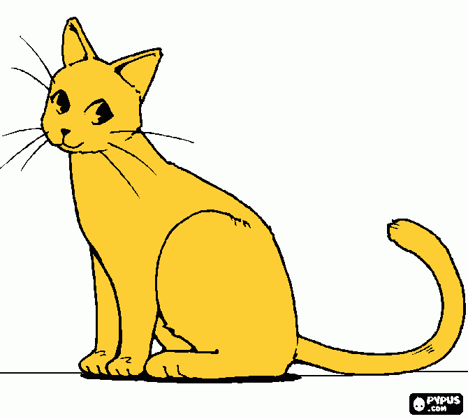 Gatinha Charmosa para colorir e imprimir