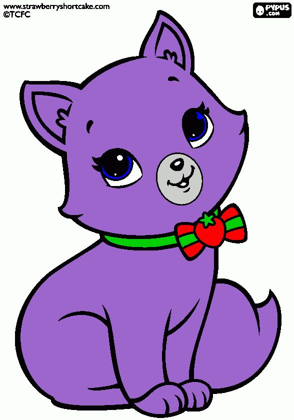 GATINHA DA MORANGUINHO para colorir e imprimir