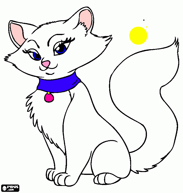 Desenhos da Gatinha Marie para Colorir