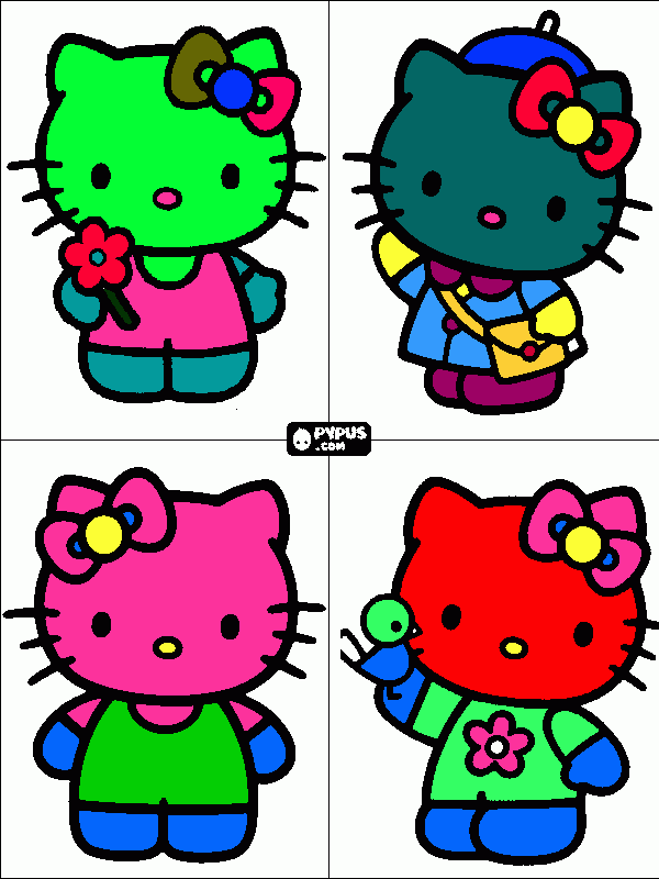 gatinha pintada para colorir e imprimir