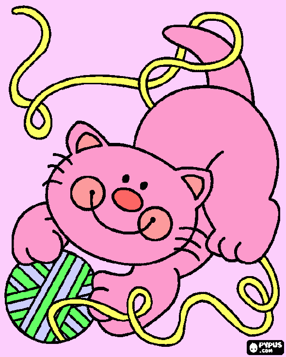 Gatinho Mimoso =) para colorir e imprimir