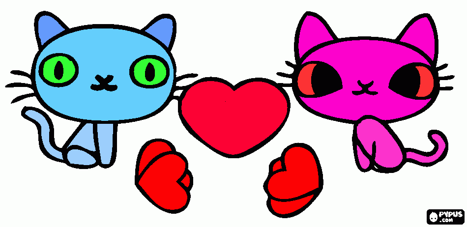 gatinhos pintados pela thainá para colorir e imprimir