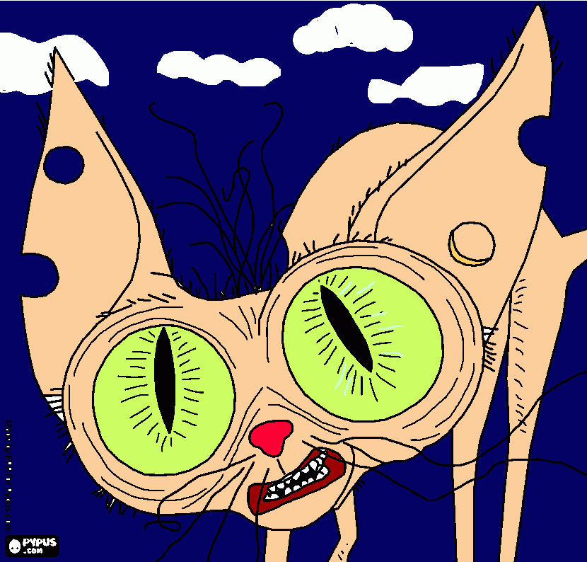 gato-esfinge para colorir e imprimir