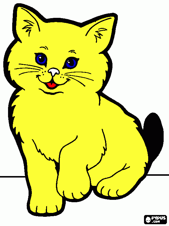 gato feliz para colorir e imprimir