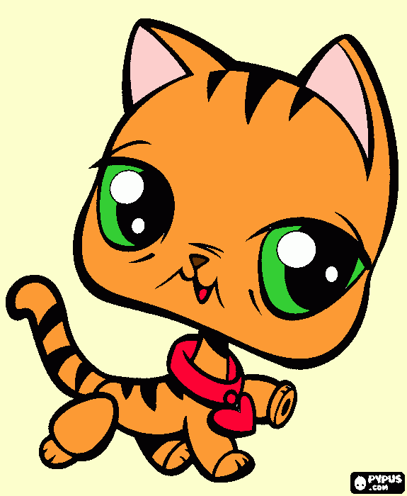 gato  tigrado para colorir e imprimir