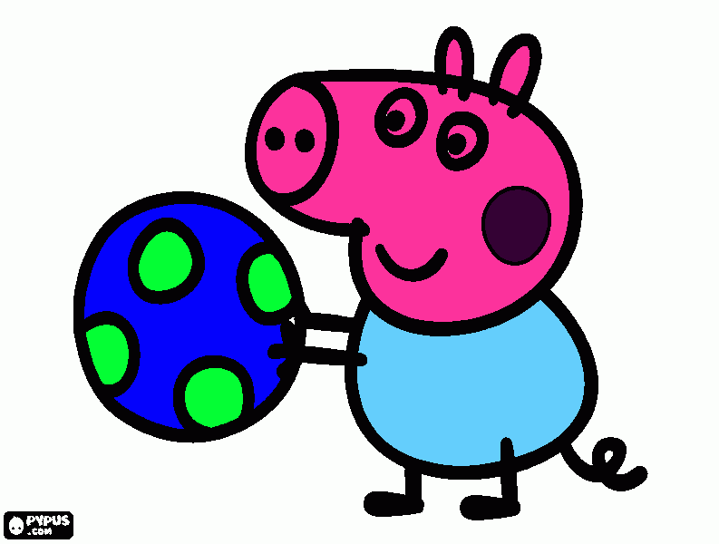 Geoege pig para colorir e imprimir