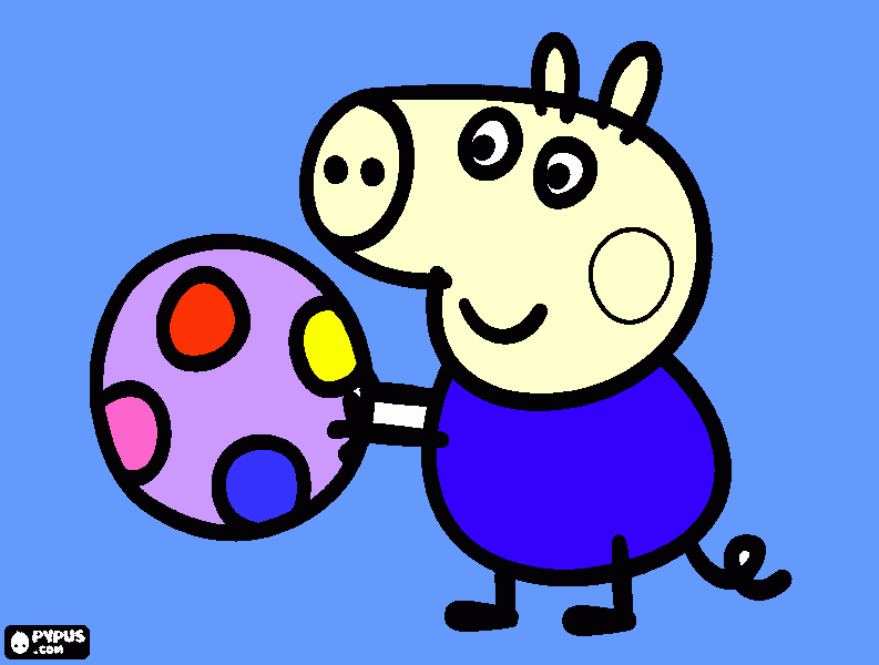 GEORGE  E PEPPA para colorir e imprimir
