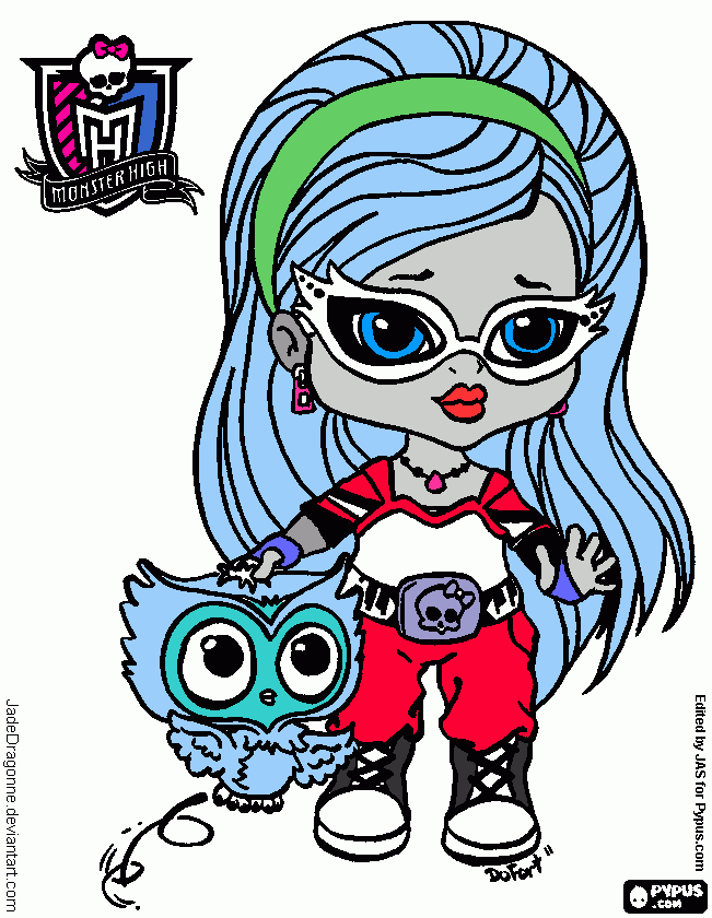 ghoulia yelps baby para colorir e imprimir