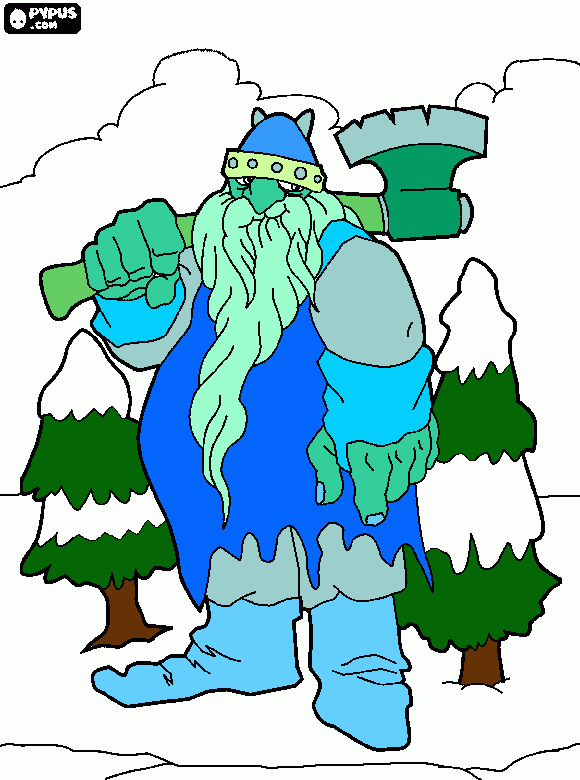 gigante do gelo para colorir e imprimir