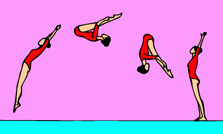 ginasta fazendo um salto mortal no exercicio de solo... para colorir e imprimir