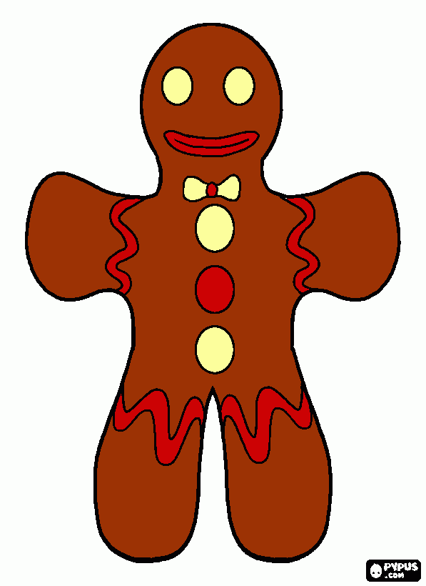ginger bread para colorir e imprimir
