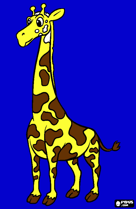girafa      magra para colorir e imprimir