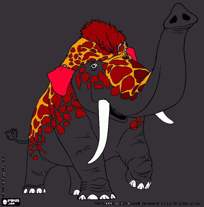 girafante para colorir e imprimir