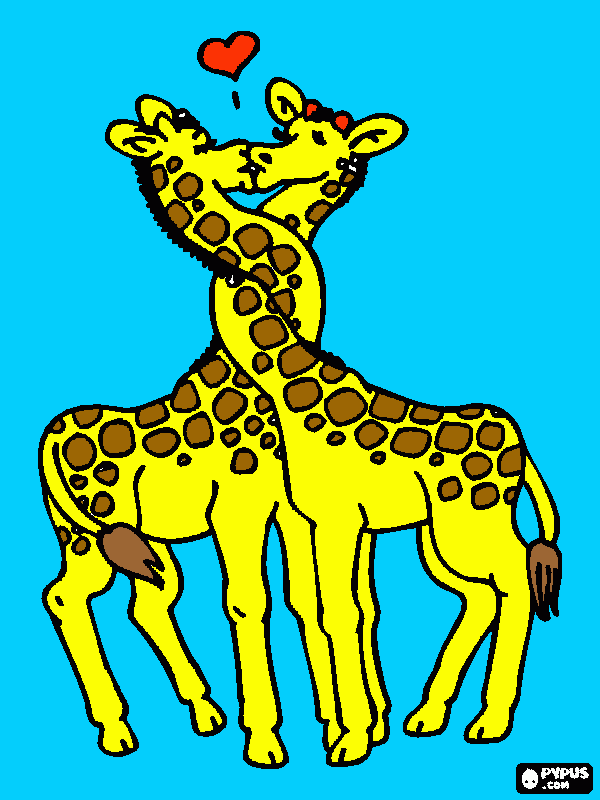 girafas tia Lolo para colorir e imprimir