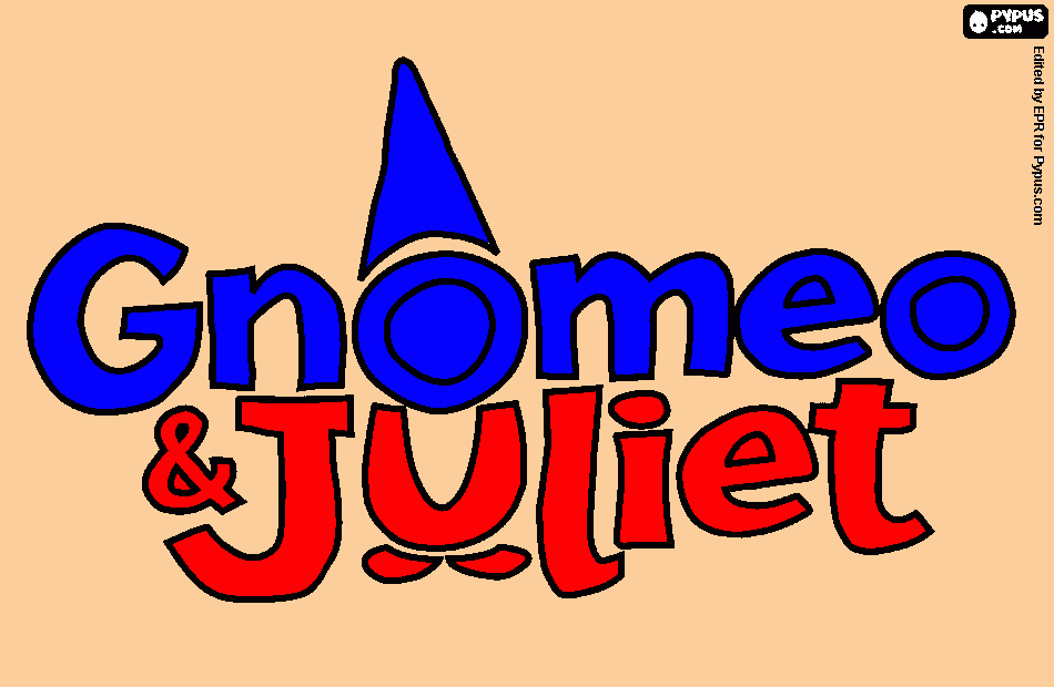 Gnomeu & Julieta para colorir e imprimir