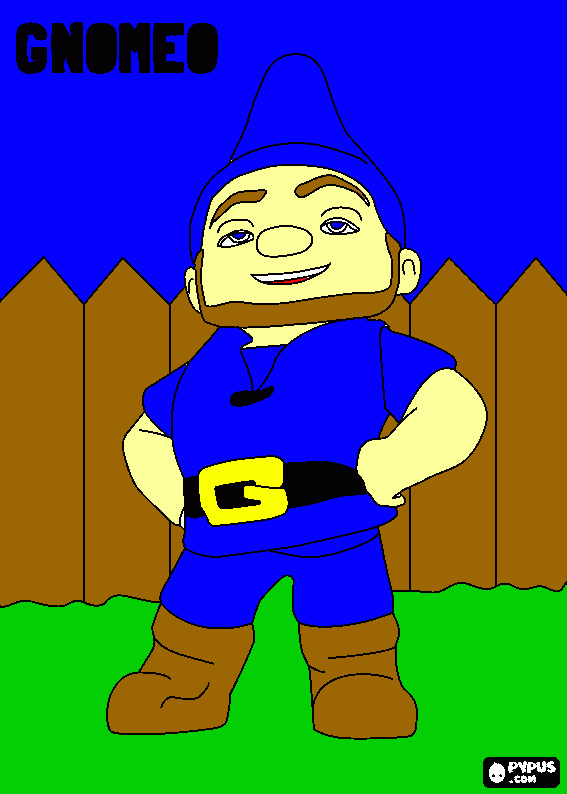gnomeu para colorir e imprimir