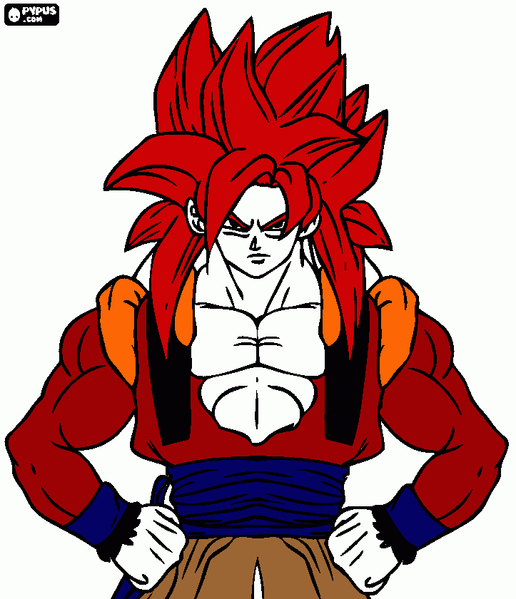 gogeta ssj4 para imprimir , desenho gogeta ssj4