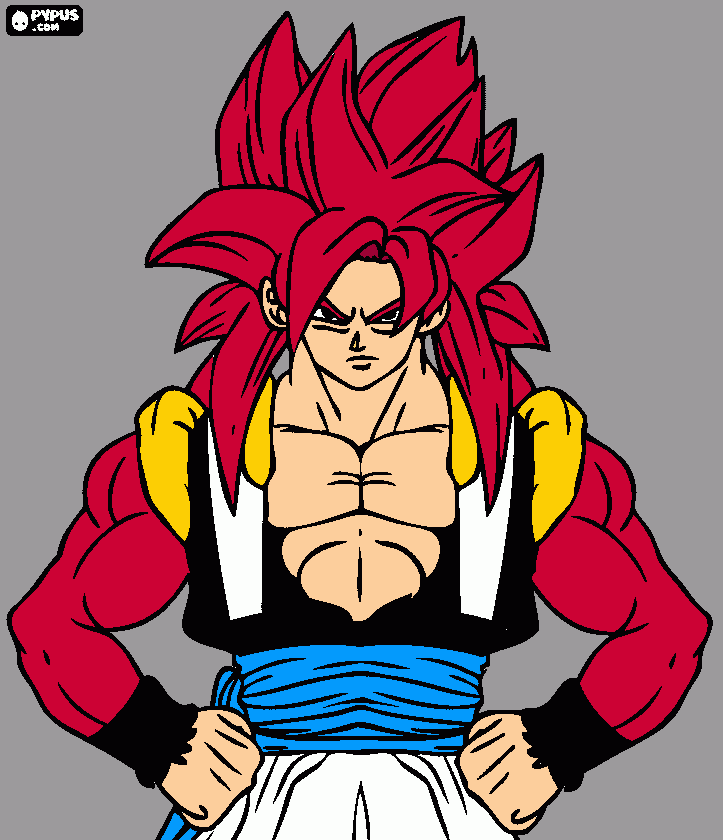 Gogeta Ssj4 Sketch By 3D Dbaf D1Ff4Ol Pre para colorir