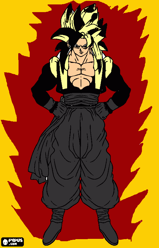 gogeta ssj4 para imprimir , desenho gogeta ssj4