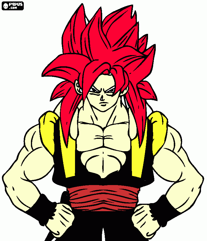 gogeta4 para colorir e imprimir