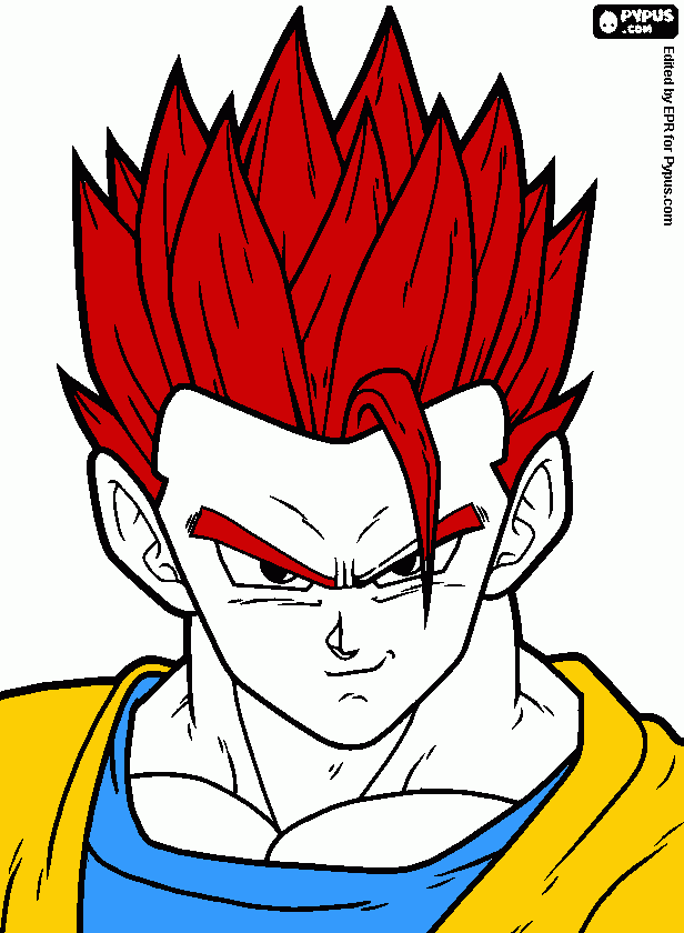 Gohan GOD para colorir e imprimir