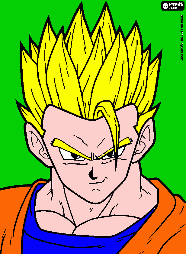 Gohan mistic para colorir e imprimir