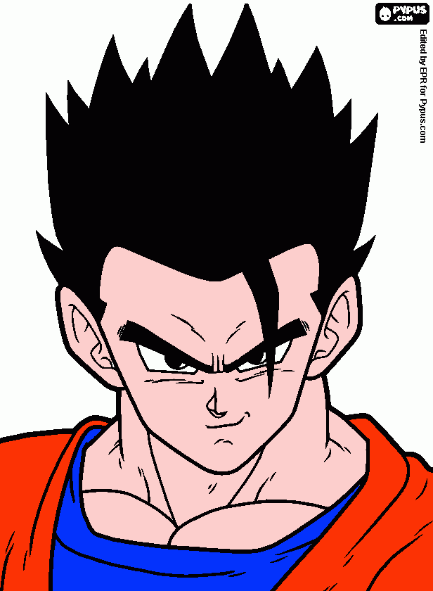 Gohan Místico para colorir e imprimir