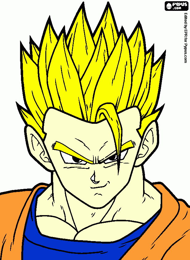 gohan sayadin para colorir e imprimir