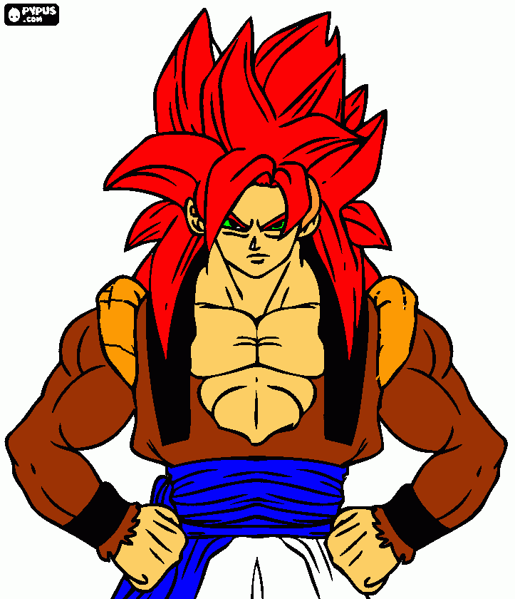 gohan ssj4 para colorir e imprimir
