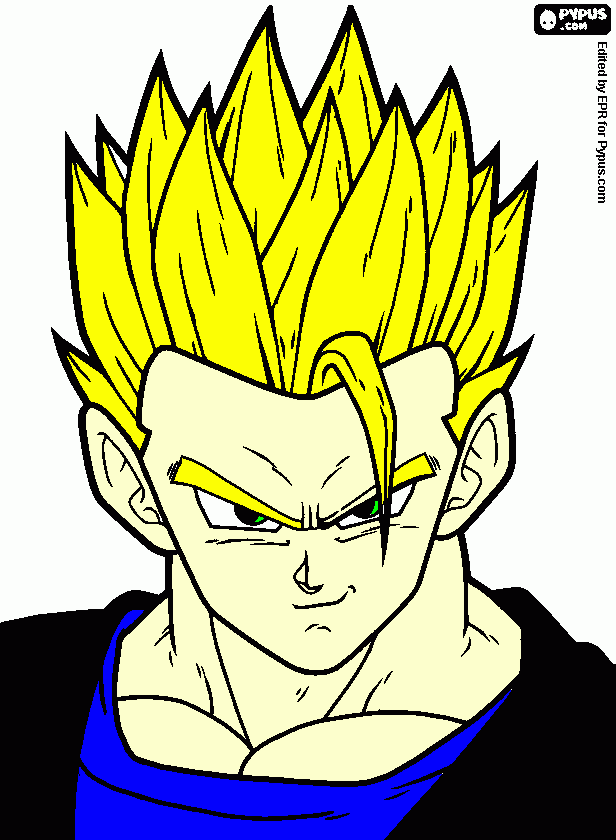 Gohan super sayajin 2 gf para colorir e imprimir