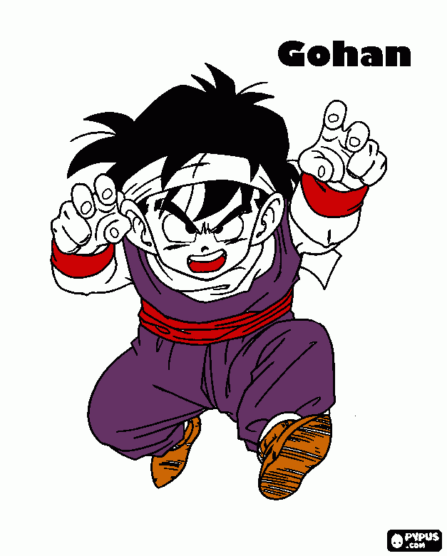 Gohan para colorir e imprimir