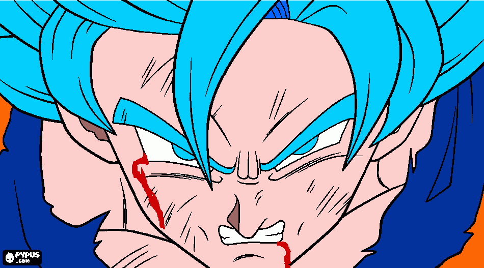 Goku blue para imprimir , desenho Goku blue Goku blue para imprimir , desenho Goku blue