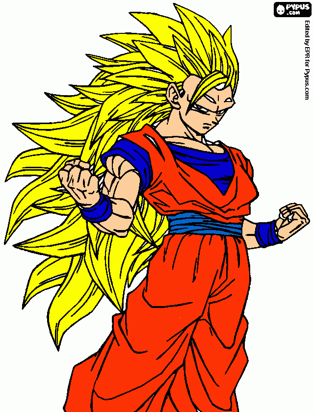 goku   ce  traformando  en sayadin 3 para colorir e imprimir