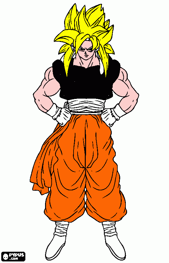 goku chavao para colorir e imprimir