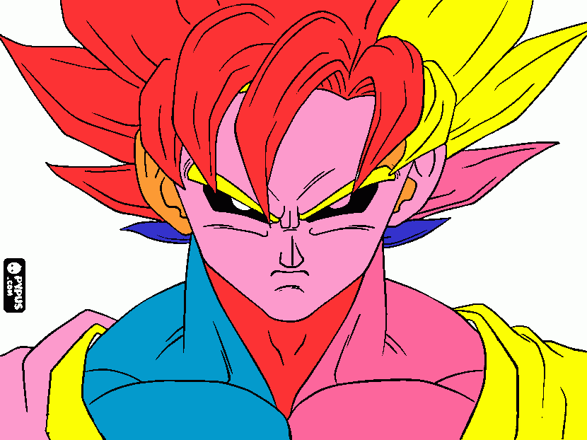 goku demoniado para colorir e imprimir