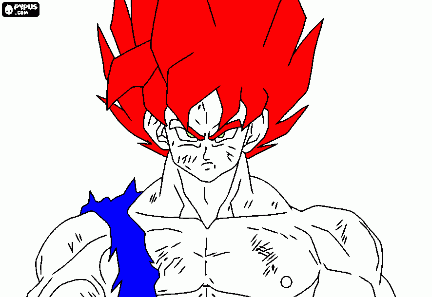 goku depois de leva porrada para colorir e imprimir