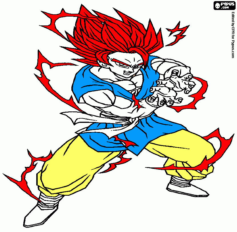 goku deus sjj para colorir e imprimir