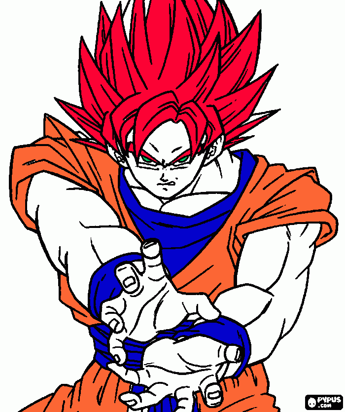 goku-Deus supe ssj 1 para colorir e imprimir