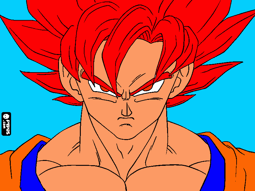 goku deus para colorir e imprimir