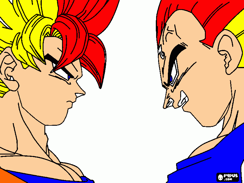 Desenho, Goku e Vegeta