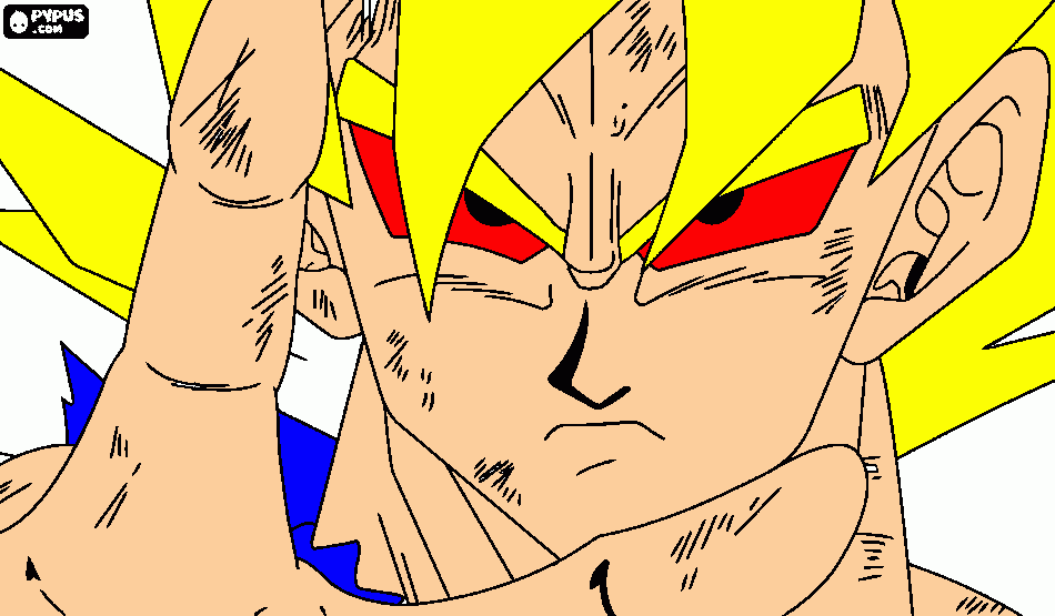 goku evil para colorir e imprimir