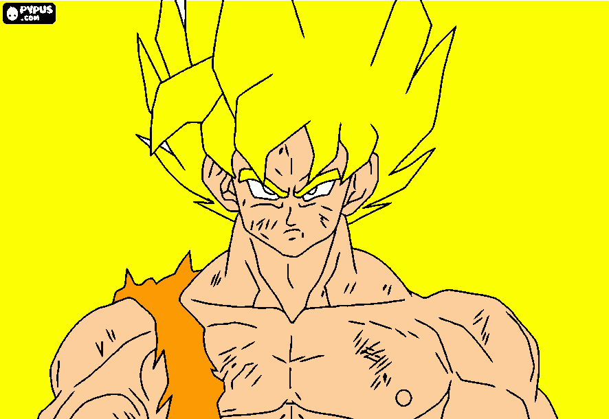 goku fodao para colorir e imprimir