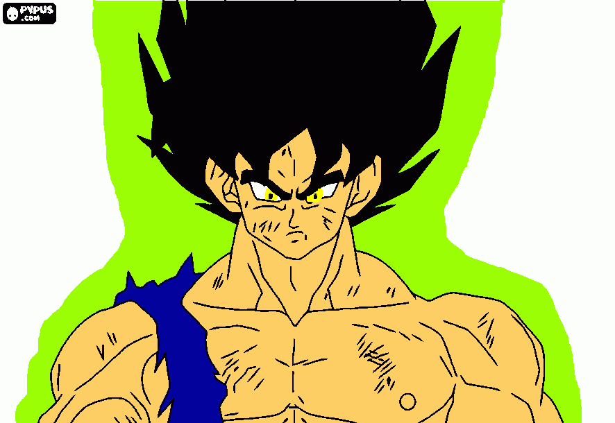 goku ikari para colorir e imprimir
