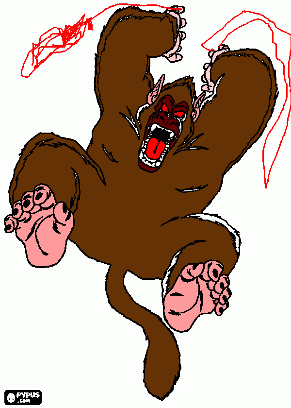 goku macacão para colorir e imprimir