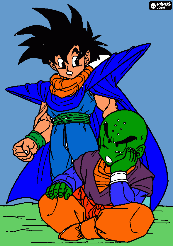 goku/picolo para colorir e imprimir