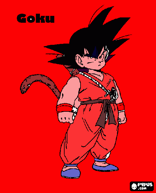 goku san para colorir e imprimir