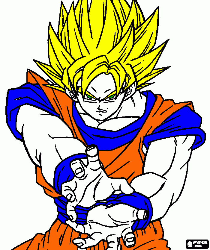 goku sanhadi 1 para colorir e imprimir