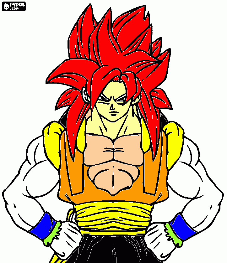 goku  sayadim para colorir e imprimir