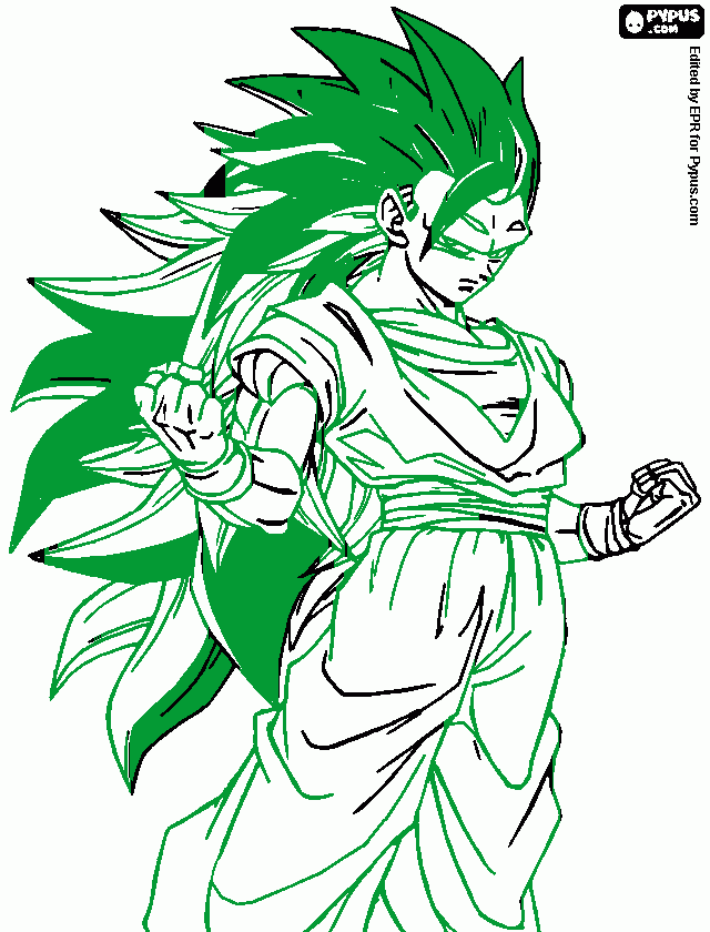 goku saydin 5000 para colorir e imprimir