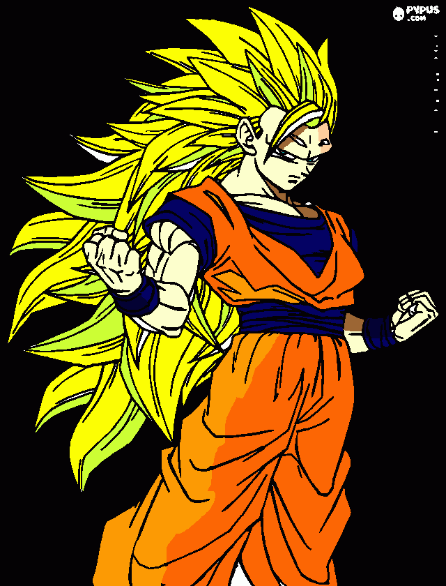 goku sj 3 para colorir e imprimir
